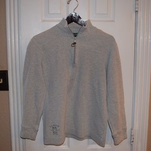 Ralph Lauren 1/4 Zip Light Gray "Ski Team"